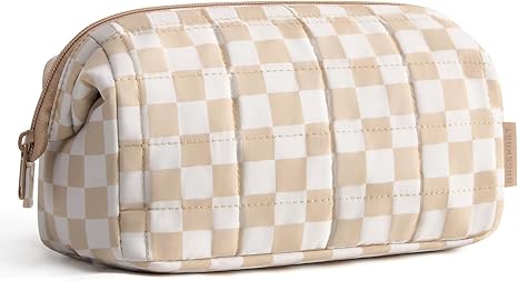 BAGSMART Makeup Bag Travel Toiletry Bag, Puffy Padded Make Up Bags for Women Makeup Organizer Case, Wide-open Pouch Purse Travel Essentials Toiletries Accessories Brushes thumbnail