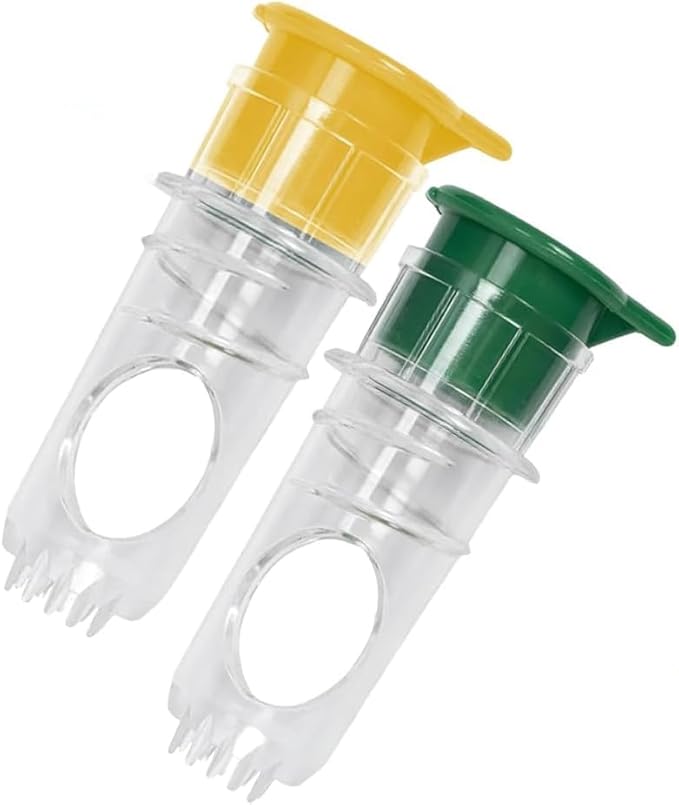 2PCS Lemon Mini Squeezer, 2025 New Screw Top Lemon Squeezer, Manual Juice Extractor With Lid, Orange Citrus Press for Cocktails, Drinks (Yellow+Green) thumbnail