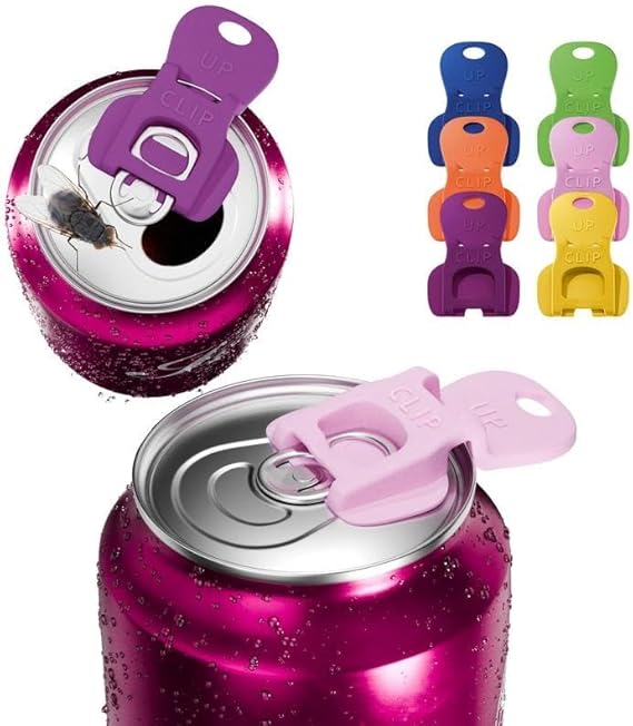 6Pack Soda Can Opener and Cover, Reusable Colorful Can Tabs Lids for Beverage Cans, Easy Open Soda Tab Opener Protects from Dust and Insects, Drink Can Cap Lid for Cola Beer Juice thumbnail