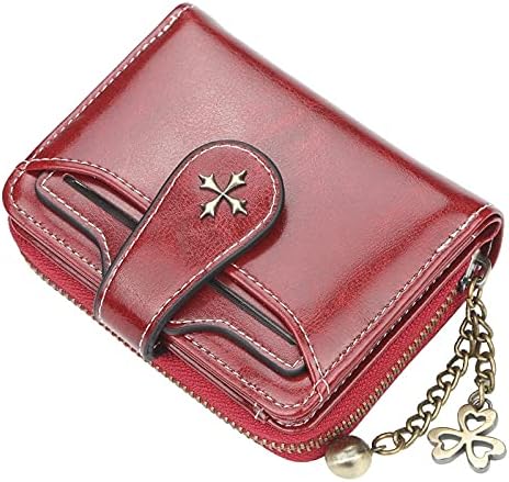 GGOOB Small Wallet for Women Zip Bifold Vintage Wallet Goth Purse Mini Leather Cash Wallets with Zipper Coin Pocket thumbnail