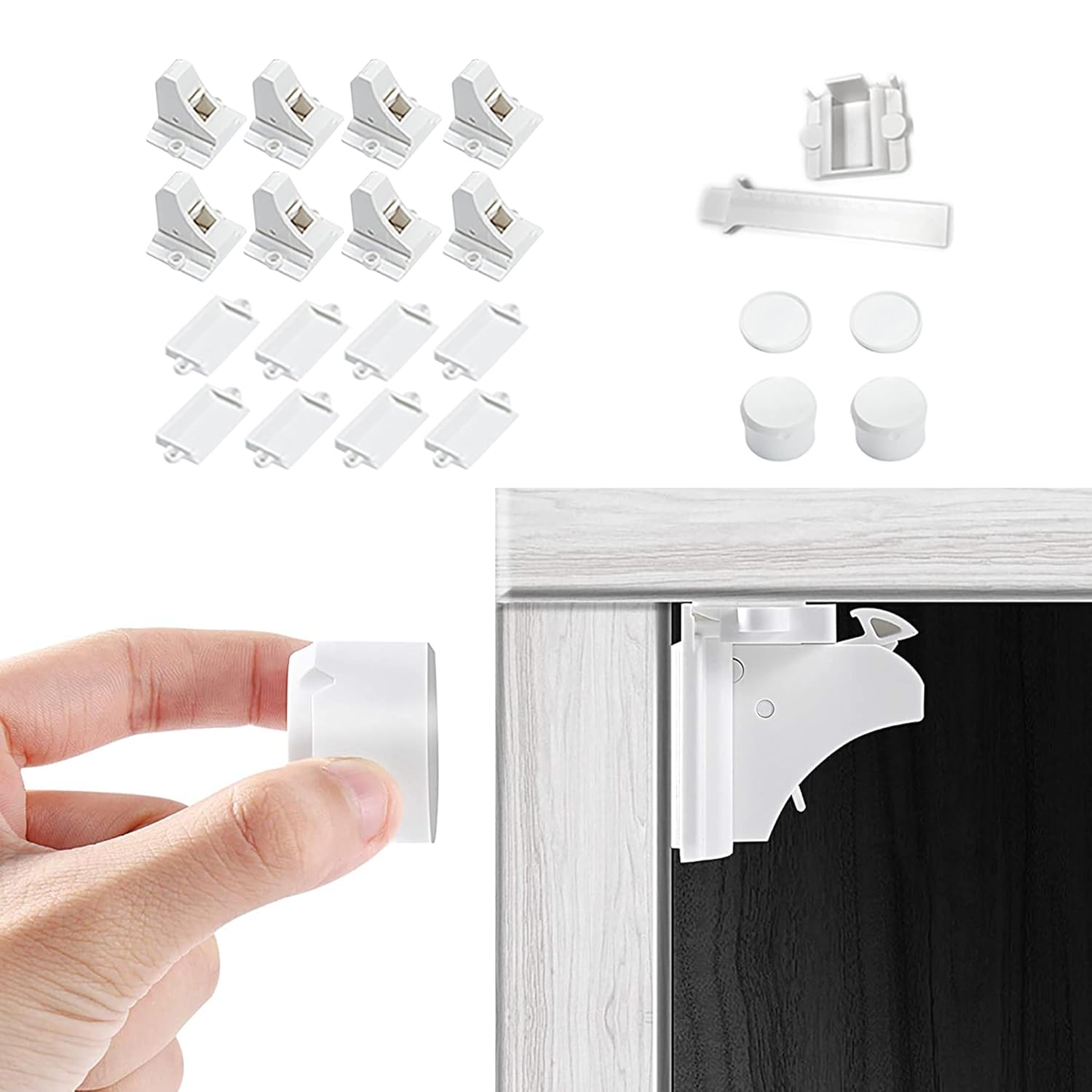 Vmaisi Adhesive Magnetic Cabinet Locks for Babies thumbnail