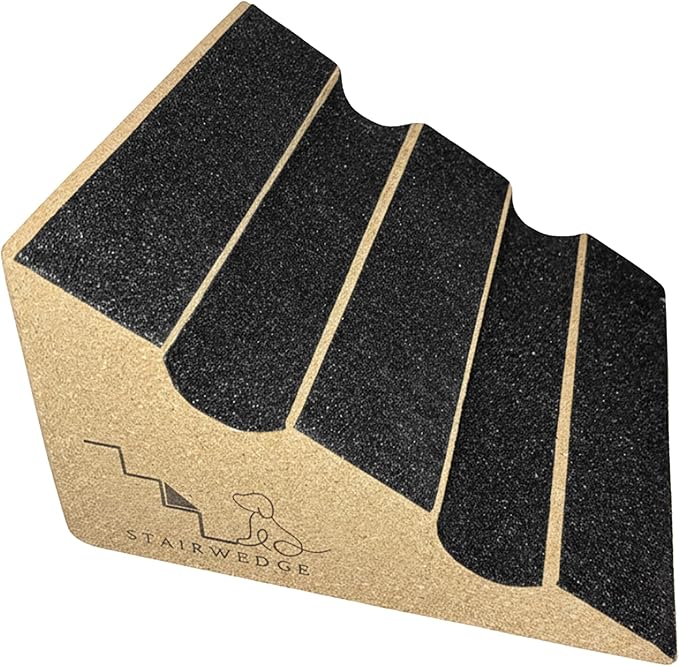 Original StairWedge™ - New Enhanced Tread Grip! Ramp for Small Dogs Breeds - Fits Standard Staircase - Wedge Shape Stair Ramp for Dogs and Pets - Multi-Patent Pending thumbnail