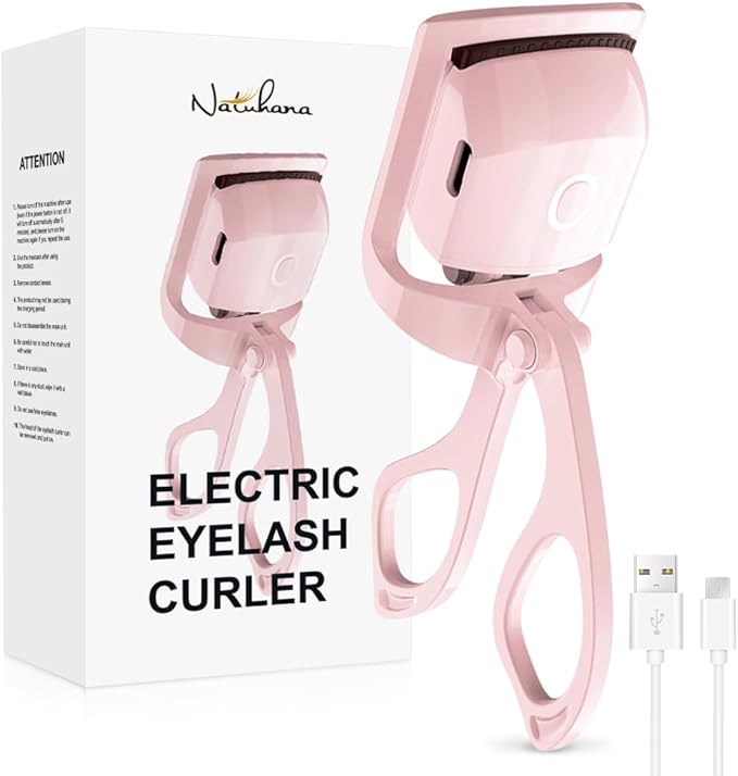 Heated Eyelash Curler with USB,Fast Heat up & 24H Long-Lasting,Rechargeable Electric Lash Curlers,Temperature Control,Safe Anti-Burn Quick Natural Curling Eye Lashes thumbnail