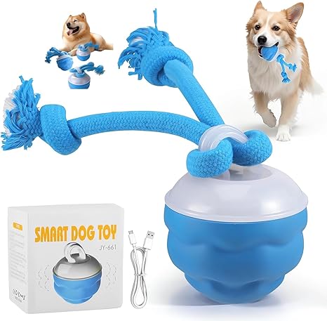 The Chase Buddy Dog Boredom Stimulating Toy 2025 Smart Pet Puppy Ball with Ropes Interactive Self Play Moving Dogs Balls Automatic Electric Active Rolling Ball Jumping Bouncing Dog Balls Gift thumbnail