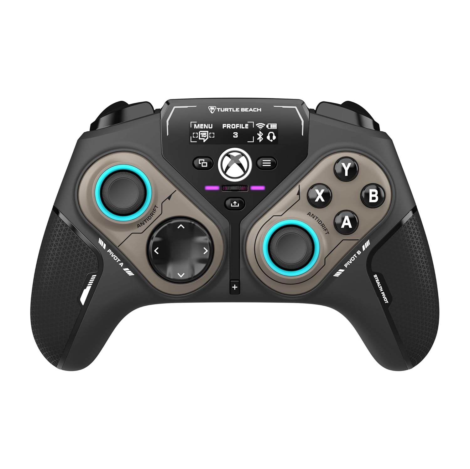 Turtle Beach Stealth Pivot Wireless Smart Game Controller Officially Licensed for Windows PC – Rotating Modules, Display Dashboard, Hall-Effect Sticks, Remappable Buttons, Bluetooth, 20-Hour Battery thumbnail