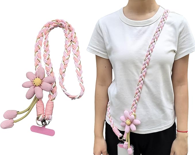 Phone Lanyard Braided Strap For Women Universal Outdoor Phone Woven Strap For Travel Hiking thumbnail