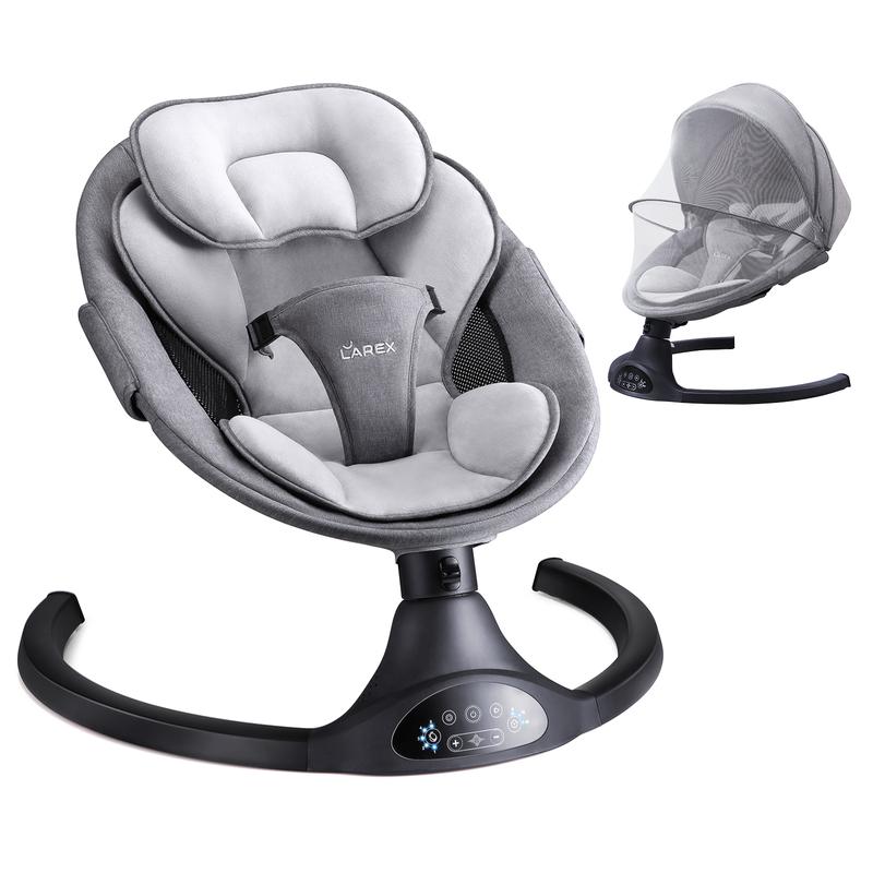Baby Swing Infant Swing Electric Toddler Baby Rocker Portable for Newborn Boy Girl, 5 Sway Speeds with Remote Control, 10 Preset Melodies and Bluetooth, 0-6 Months Max 20 Lbs thumbnail