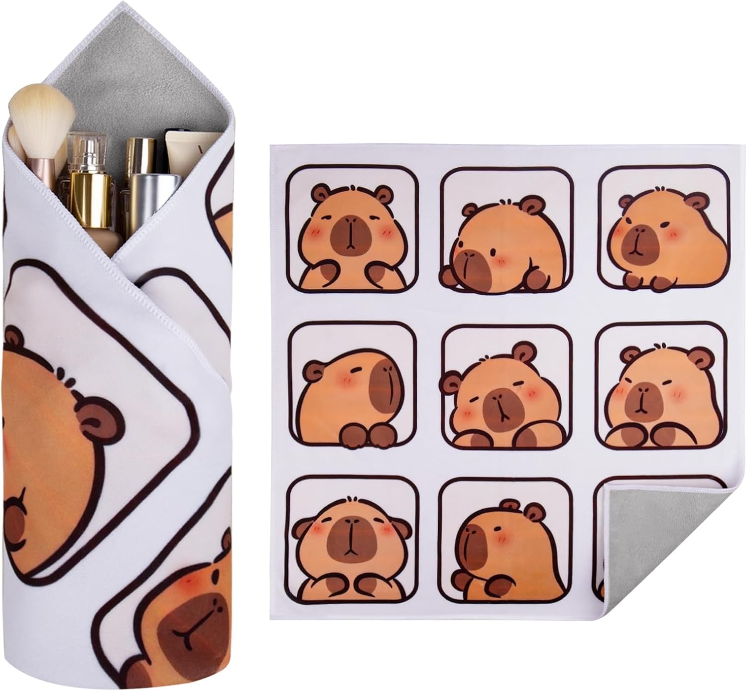 XL Large Size 21.65×21.65 inch Self-Adhesive Magic Cloth Makeup Bag, Makeup Organizer Bag, Fashionable Camera Lens Bag, Portable Travel Cosmetic Bags, Girl&Teen Gifts Trendy Stuff thumbnail