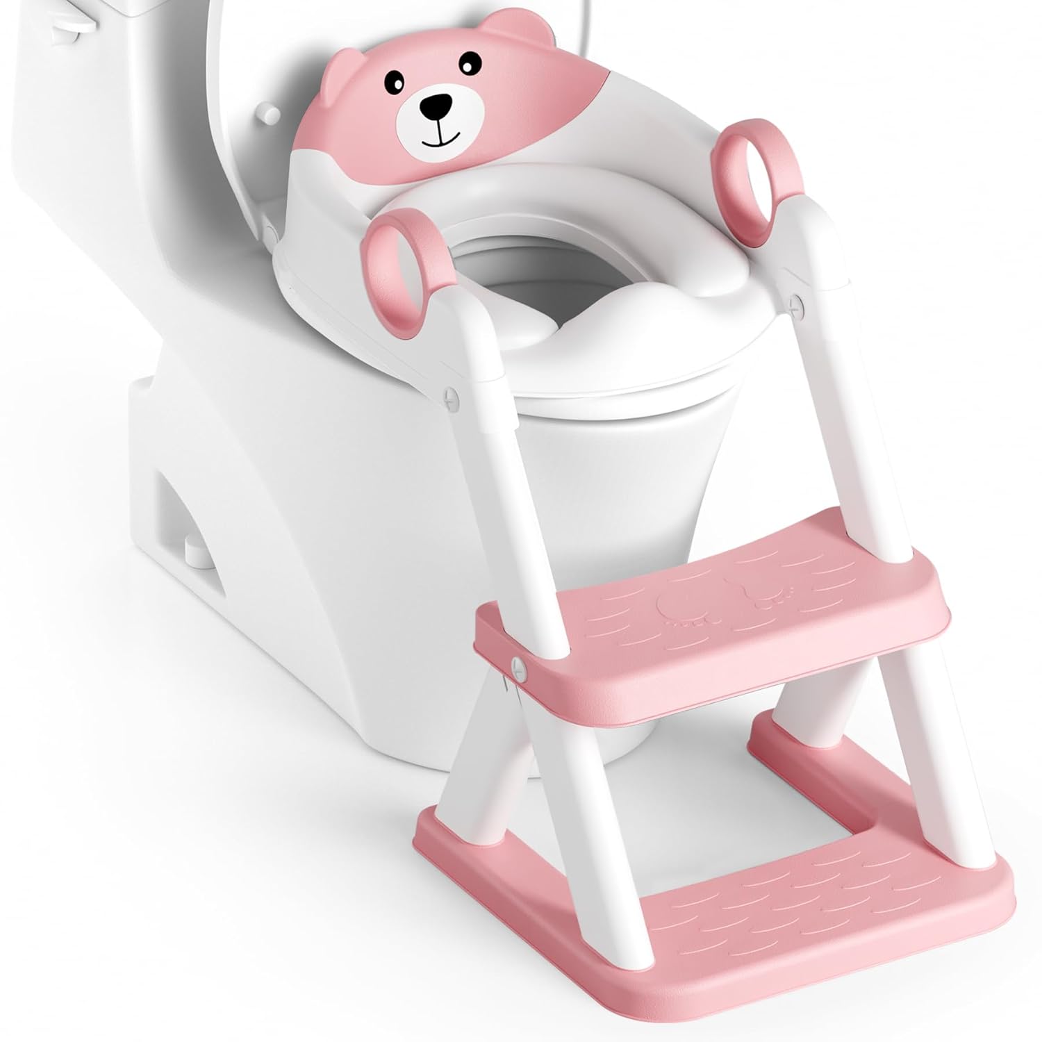 Potty Training Seat, Upgrade Toddler Toilet Seat for Kids Boys Girls, 2 in 1 Potty Training Toilet, Splash Guard Anti-Slip Pad Step Stool thumbnail