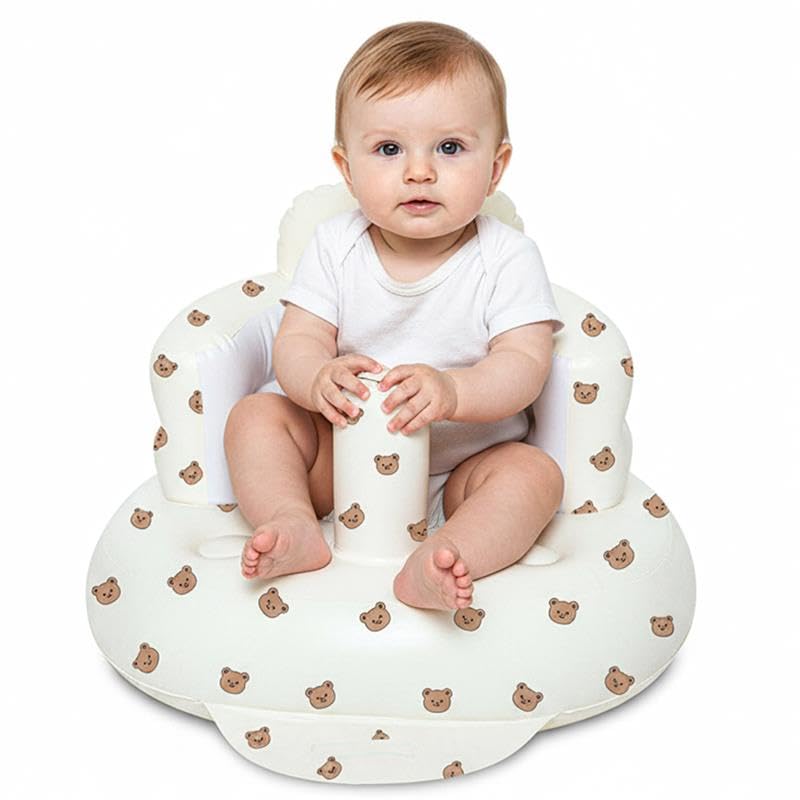 Inflatable Baby Seat for Babies 3-36 Months Blow Up Chair for Babies Infants Toddler Floor Sitting Up with Built in Air Pump thumbnail