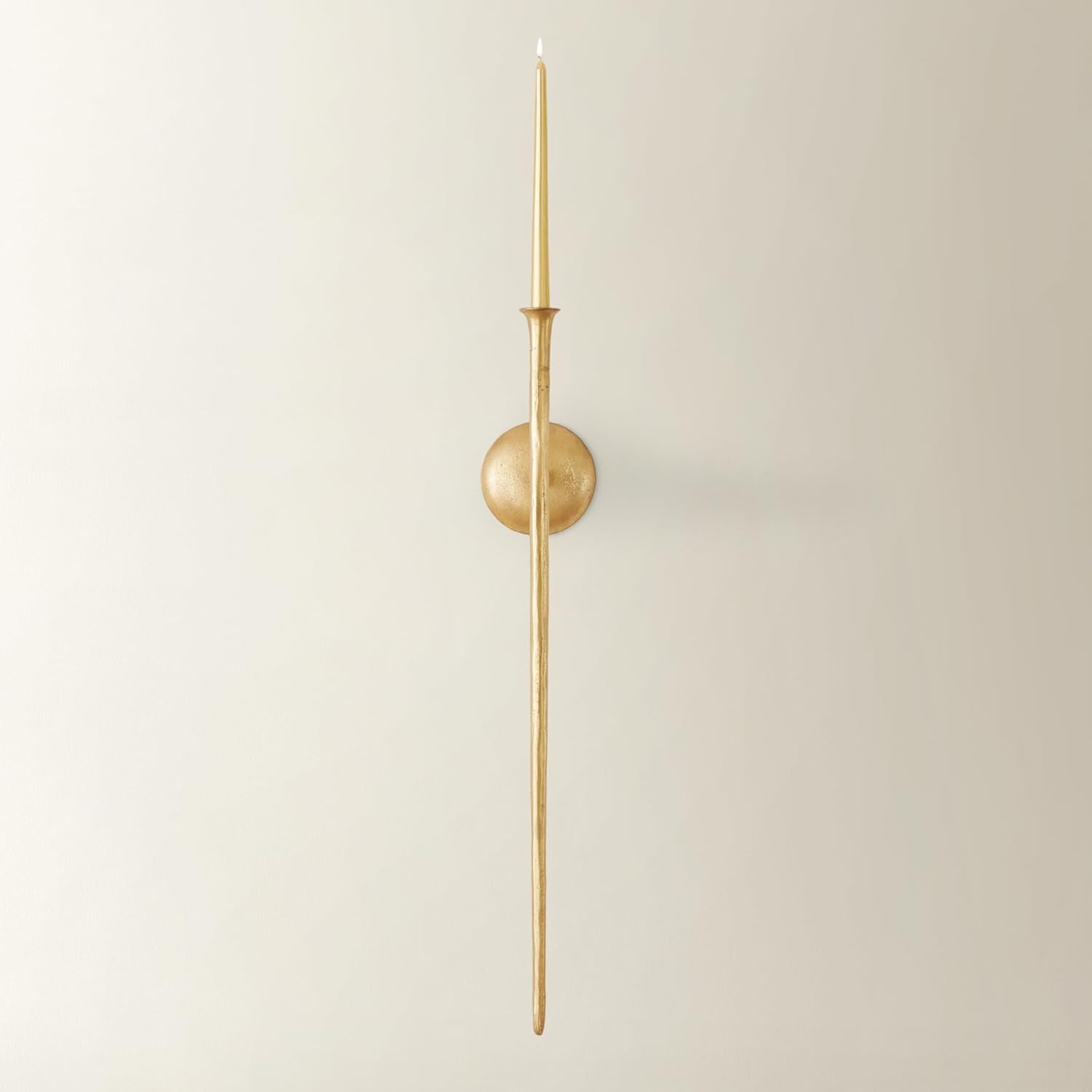 Z Gallerie Aspar Wall Sconce Long Candle Holder in Gold Finish, Retro Chic Wall Decor for Living Room, Vintage Candle Wall Sconce with Timeless Appeal thumbnail